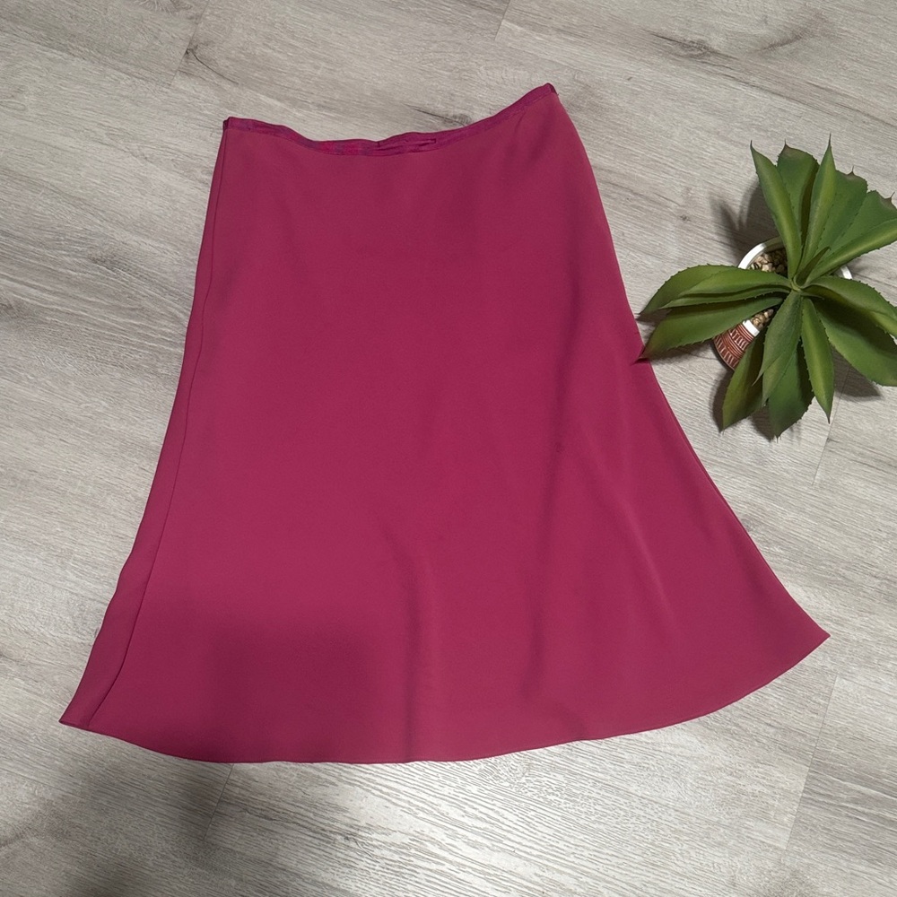 Ann Taylor Fuchsia Midi Skirt